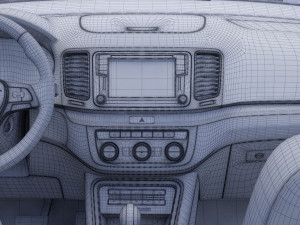 Volkswagen Sharan 2016 Modello 3D