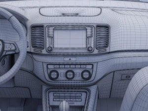 Volkswagen Sharan 2016 3D Model