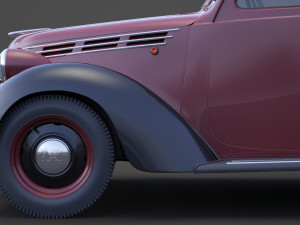 1949 Fiat 1100 B Berlina 3D Model