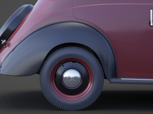 1949 Fiat 1100 B Berlina 3D Model