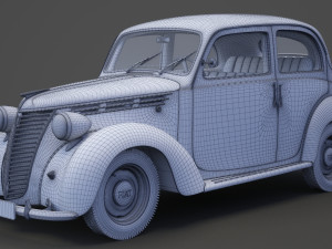 1949 Fiat 1100 B Berlina 3D Model