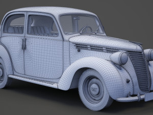 1949 Fiat 1100 B Berlina 3D Model