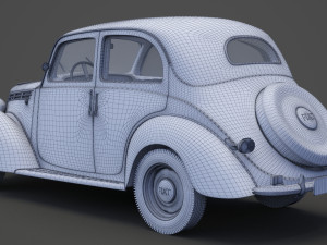 1949 Fiat 1100 B Berlina 3D Model