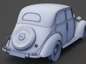1949 Fiat 1100 B Berlina 3D Model
