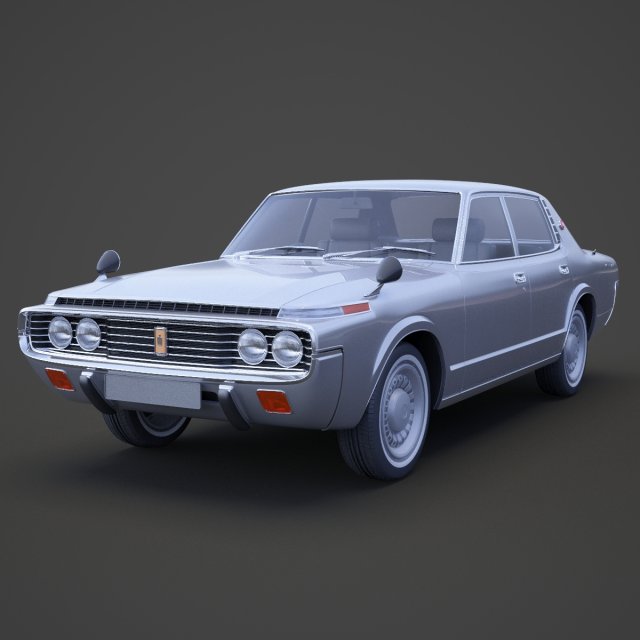 Toyota Crown sedan 1971 Modèle 3D .c4d .max .obj .3ds .fbx .stl .blend 