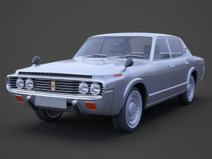 Toyota Crown sedan 1971 3D Model