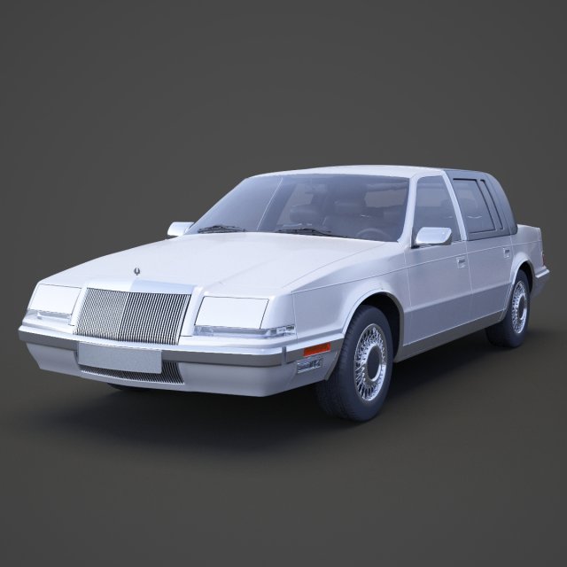 Chrysler Imperial 1989 3D Model .c4d .max .obj .3ds .fbx .stl .blend 