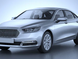 Generic American Car 01 3D Model