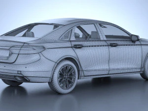 Generic American Car 01 3D Model