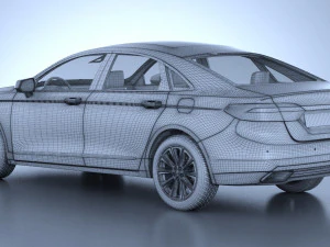 Generic American Car 01 3D Model