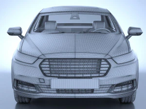 Generic American Car 01 3D Model