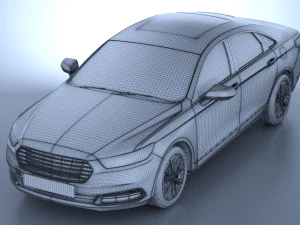 Generic American Car 01 3D Model
