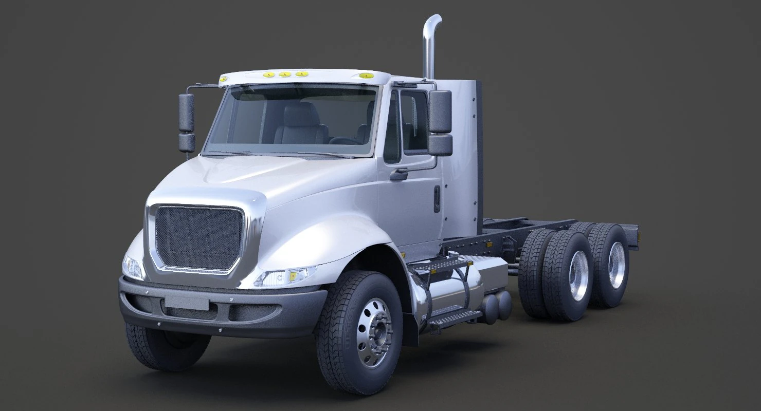 Caterpillar American Truck 01 3D Model .c4d .max .obj .3ds .fbx .stl .blend