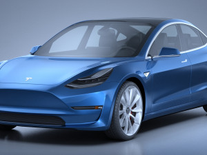 Tesla Model 3 2018 3D 模型