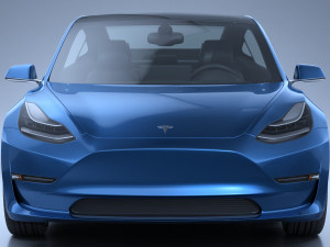 Tesla Model 3 2018 3D 模型