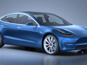 Tesla Model 3 2018 3D Model