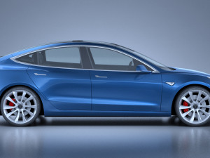 Tesla Model 3 2018 3D 模型