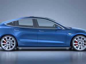 Tesla Model 3 2018 3D Model