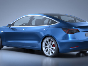 Tesla Model 3 2018 3D 模型