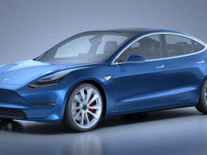 Tesla Model 3 2018 3D 模型