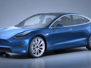 Tesla Model 3 2018 3D Model