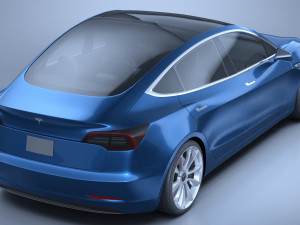 Tesla Model 3 2018 3D 模型