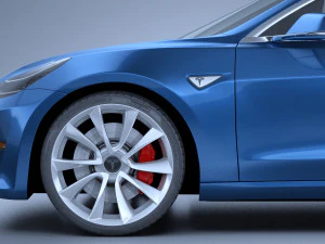 Tesla Model 3 2018 3D Model