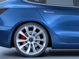 Tesla Model 3 2018 3D 模型
