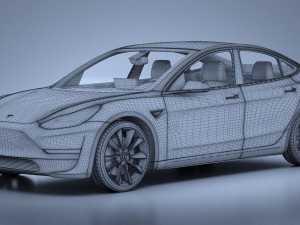 Tesla Model 3 2018 3D 模型