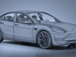 Tesla Model 3 2018 3D 模型