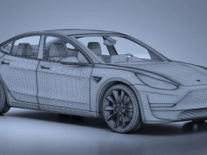Tesla Model 3 2018 3D Model