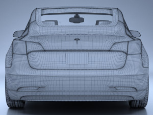 Tesla Model 3 2018 3D 模型
