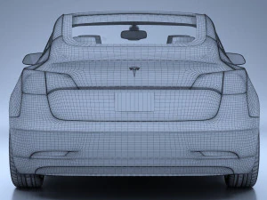 Tesla Model 3 2018 3D Model
