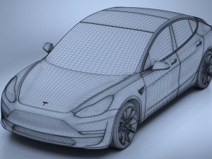 Tesla Model 3 2018 3D 模型