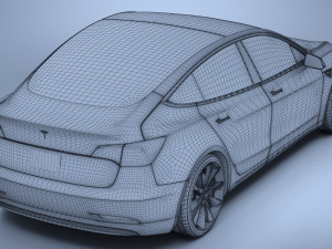 Tesla Model 3 2018 3D 模型