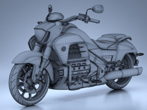 Honda Valkyrie GL1800C 2015 Model 3D