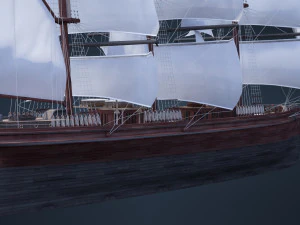 Old Ship 3D Model
