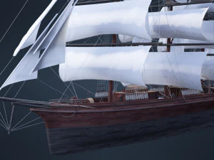 Old Ship 3D Model