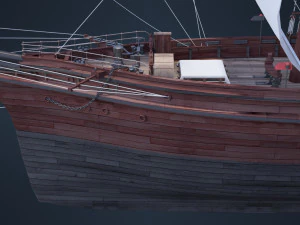 Old Ship 3D Model