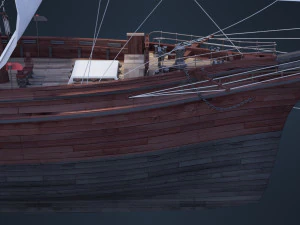 Old Ship 3D Model