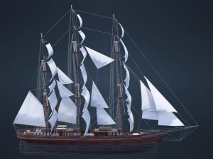 Old Ship 3D Model