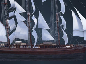 Old Ship 3D Model
