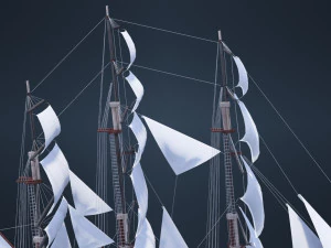 Old Ship 3D Model