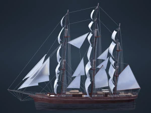 Old Ship 3D Model