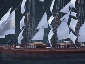 Old Ship 3D Model