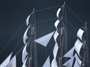 Old Ship 3D Model