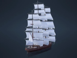 Old Ship 3D Model