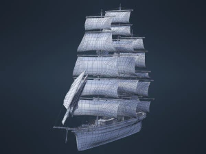 Old Ship 3D Model