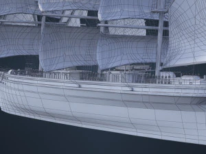 Old Ship 3D Model