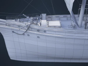Old Ship 3D Model